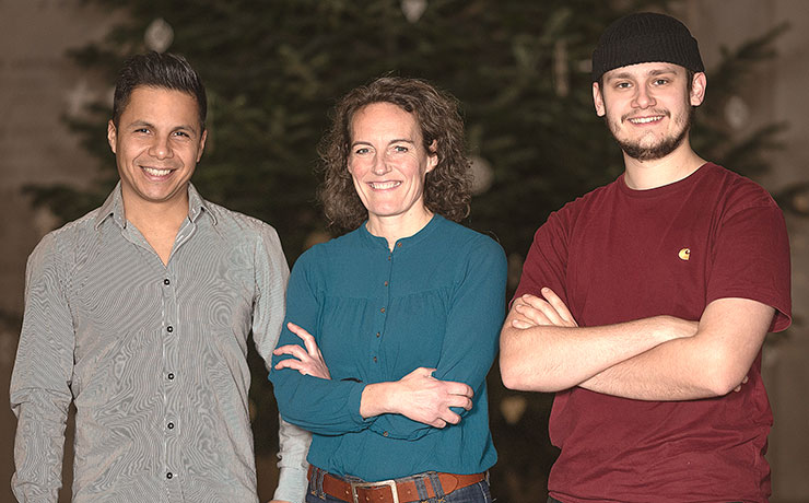 Dynamisk Jazz-trio spreder juleglæde i Genboløsgade